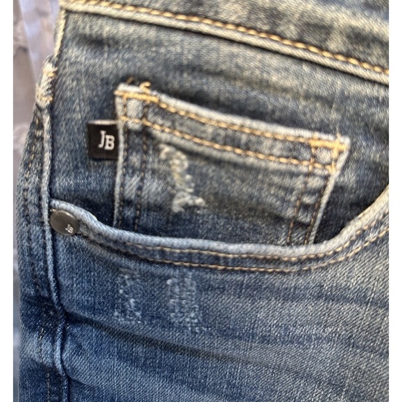 Judy Blue Denim Shorts Women's Size Medium Mid-Rise Cut-off Dark Wash Stretch - Picture 3 of 16